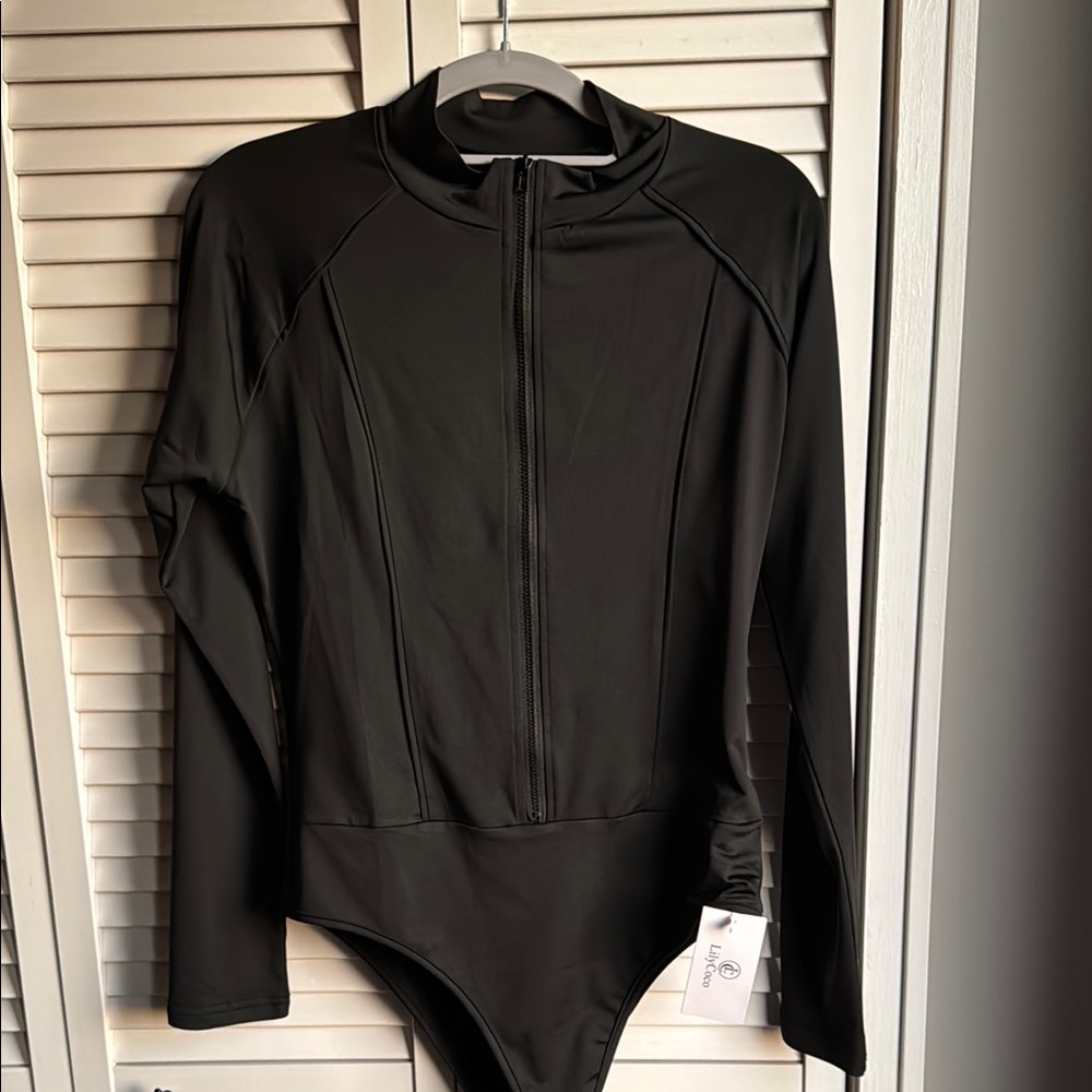 Black Long Sleeve Bodysuit